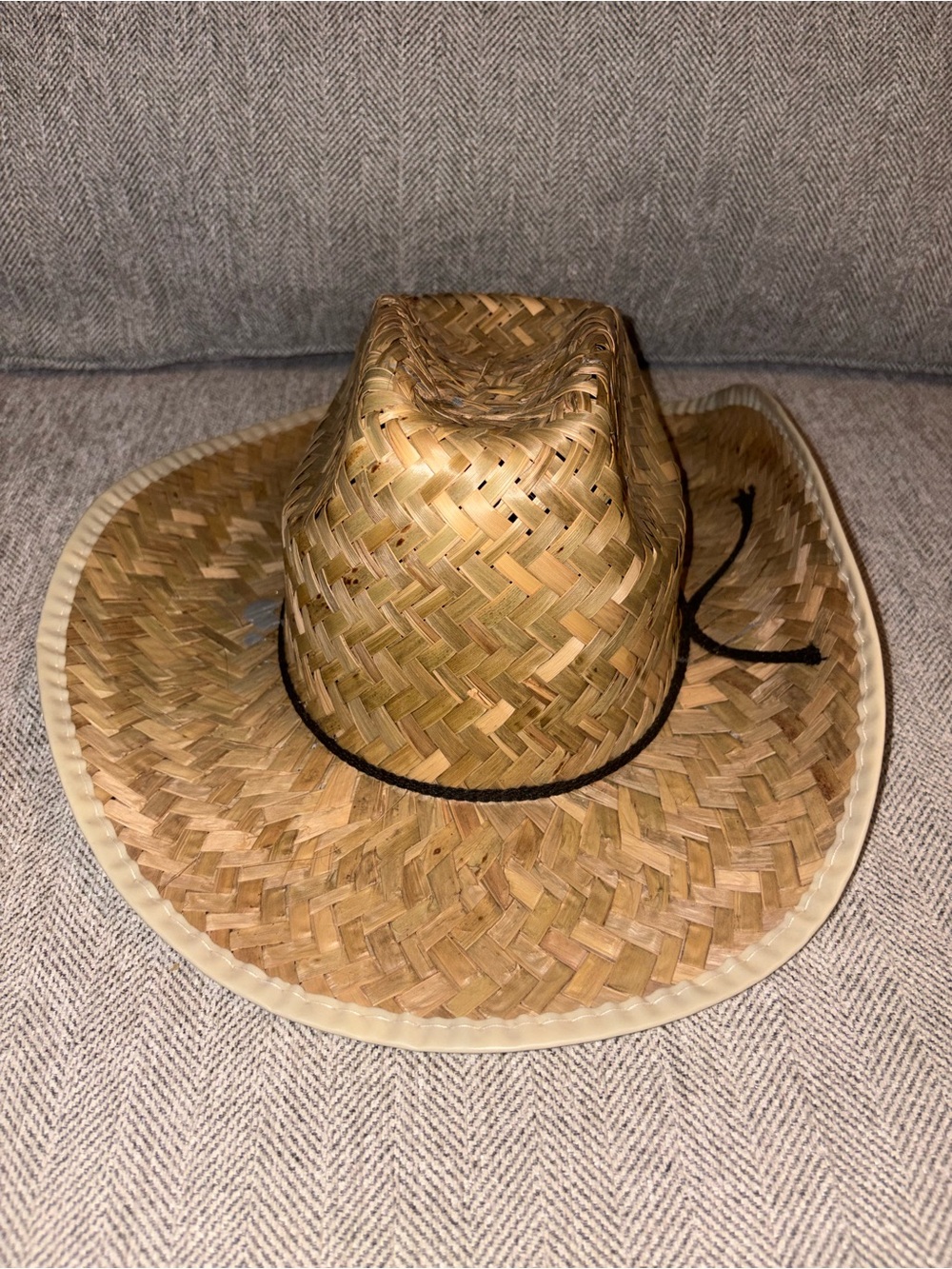 Woven Straw Cowboy Hat - Natural Tan(costume)